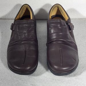 Clarks Artisan Unstructured Genuine Leather Slip On Shoes Brown Size US 10 M